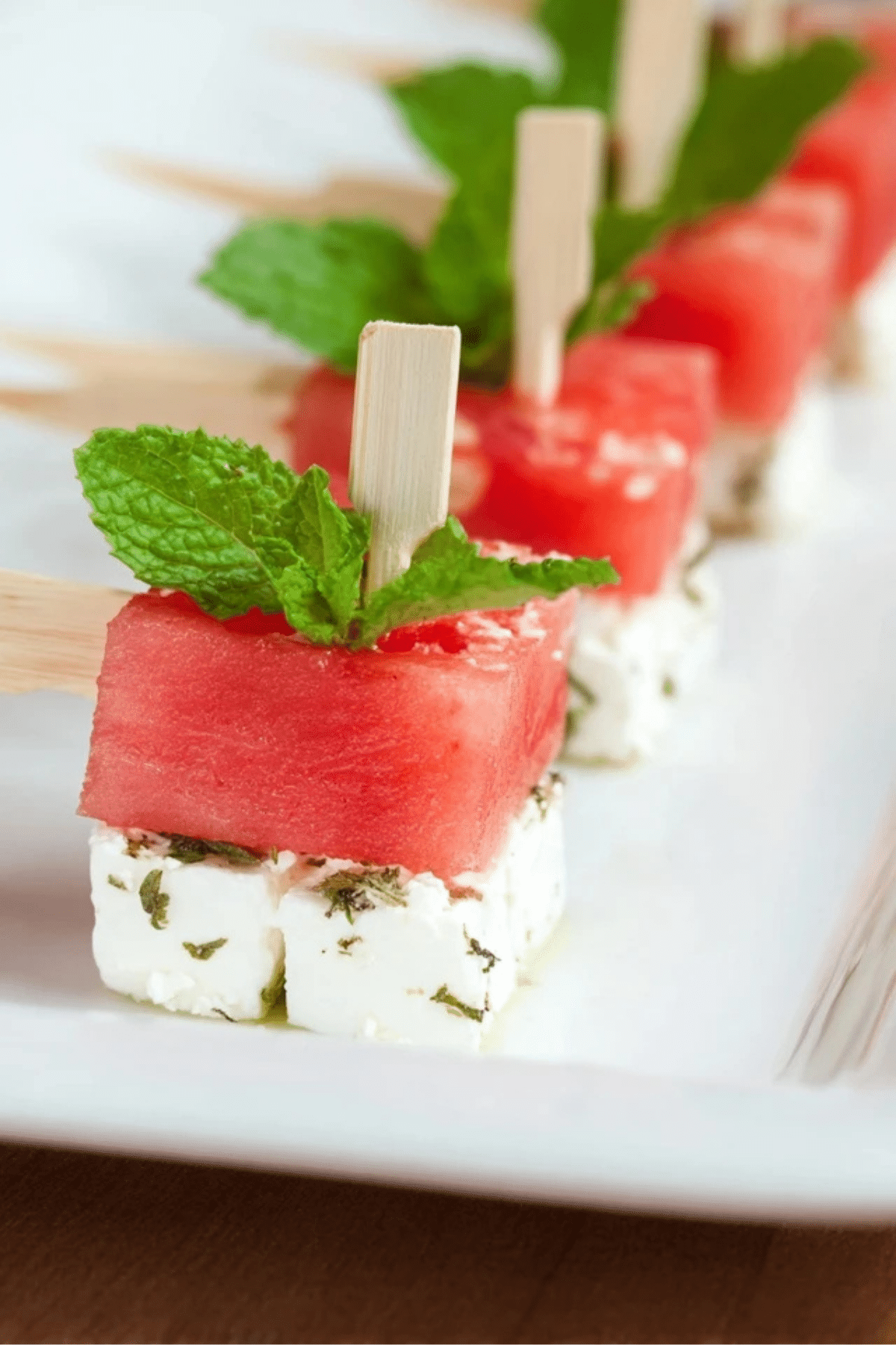 Watermelon Feta Skewers