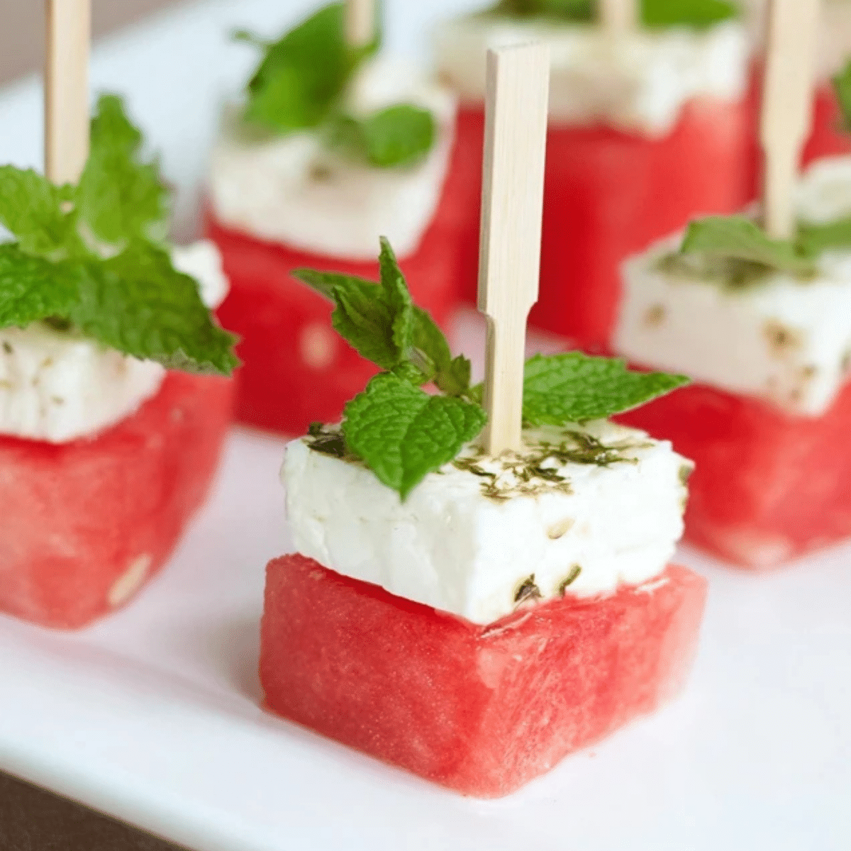 Watermelon Feta Skewers