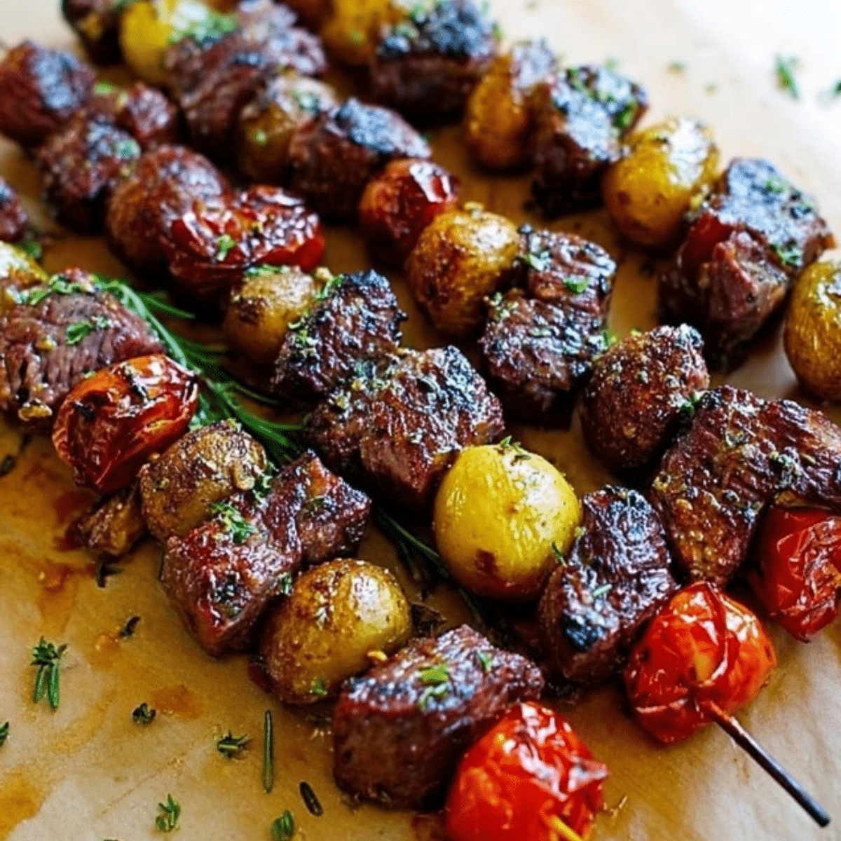 rosemary steak skewers