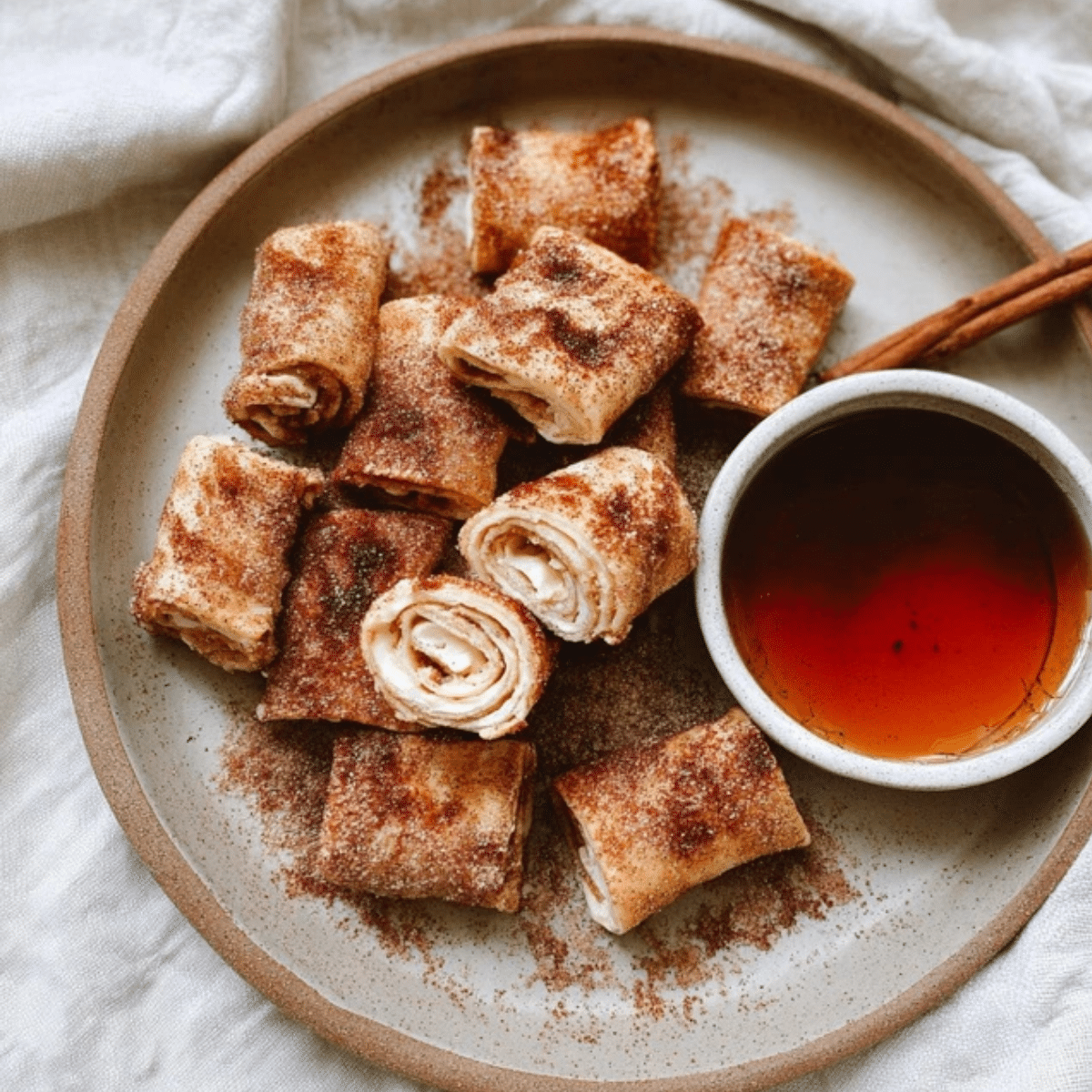 Cinnamon Sugar Cream Cheese Roll Ups