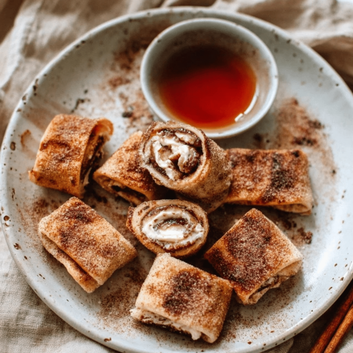 Cinnamon Sugar Cream Cheese Roll Ups