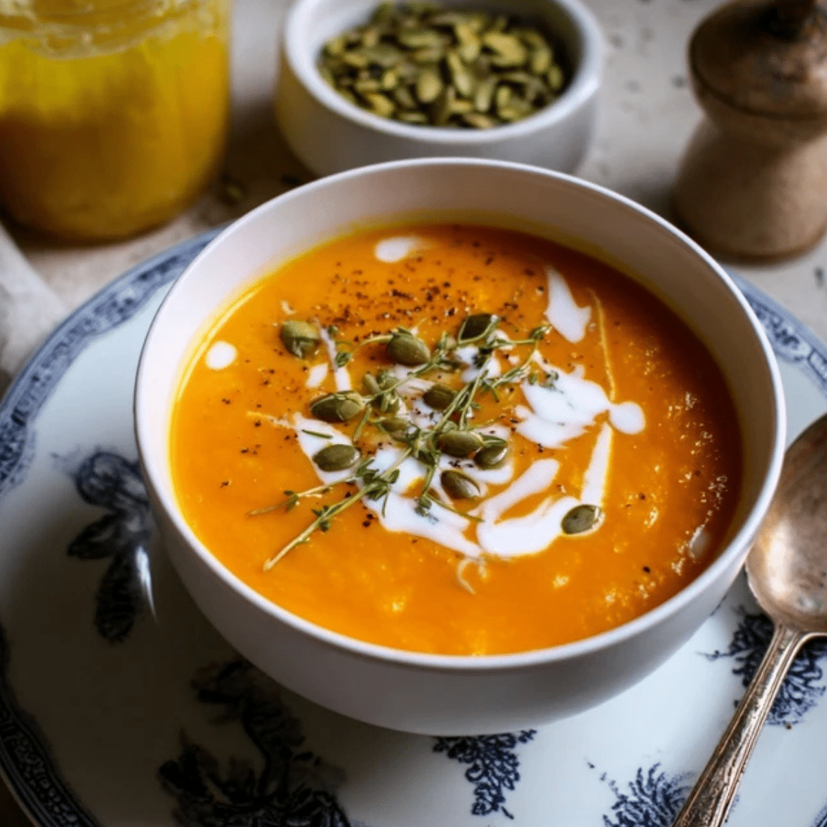 Apple Carrot and Pumpkin Soup