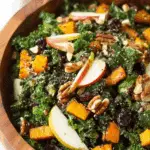 Autumn Kale Salad with Maple Balsamic Vinaigrette