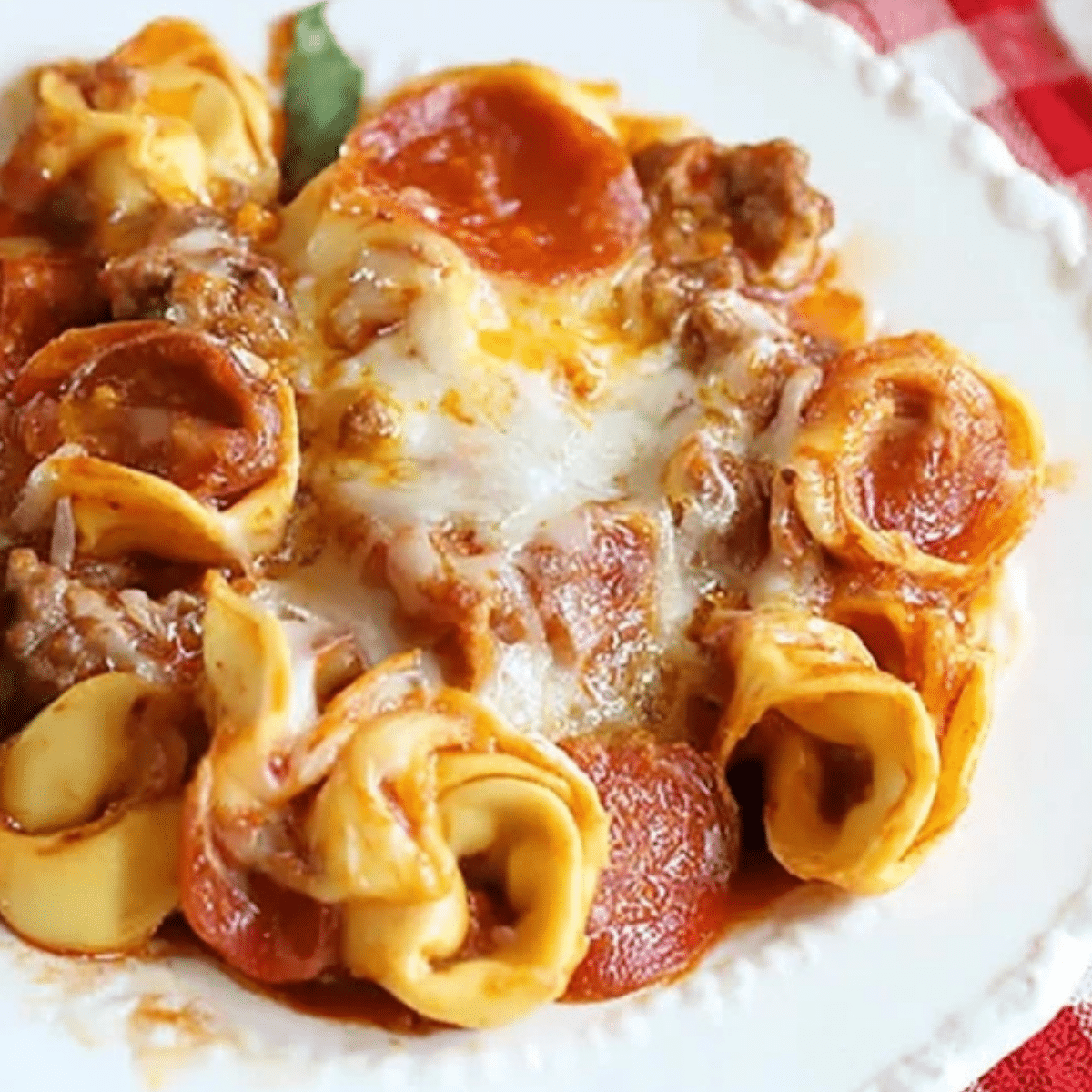 Baked Pizza Tortellini