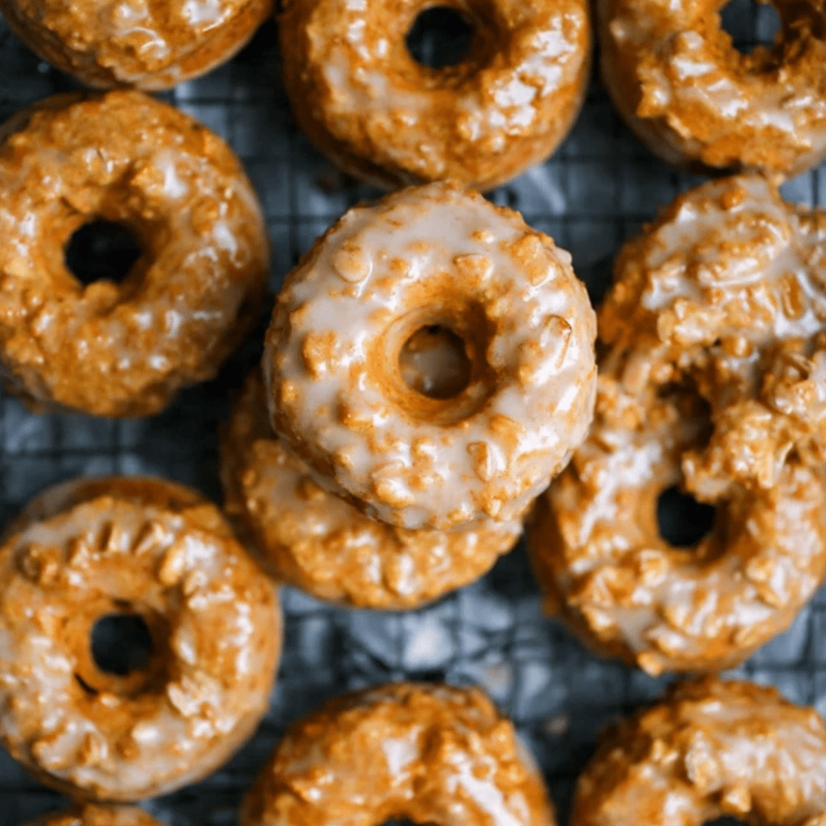 Baked Pumpkin Donuts with Maple Glaze