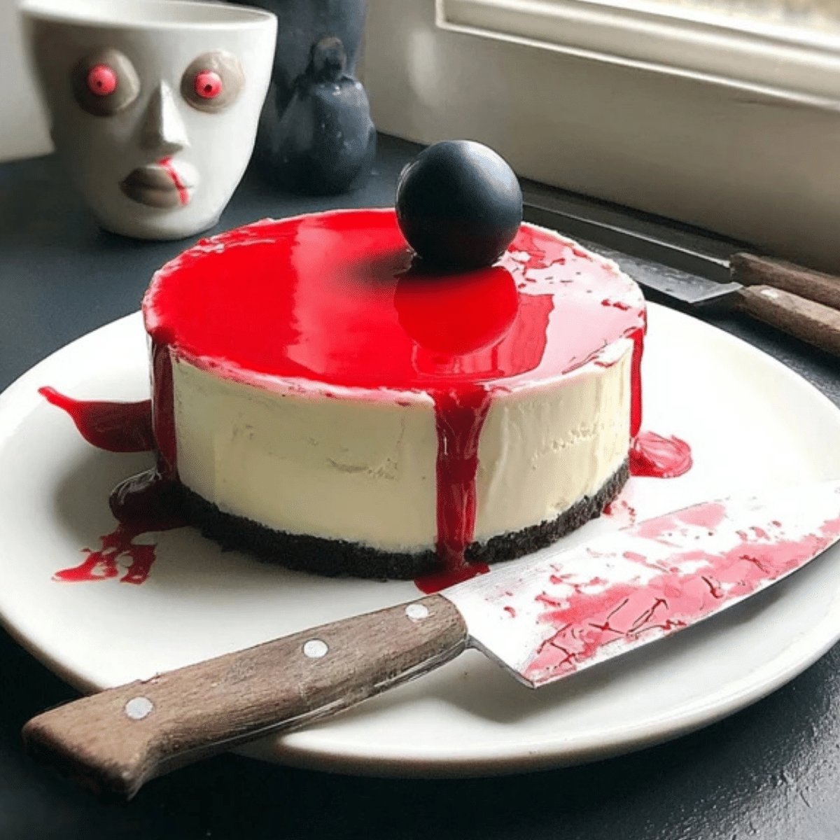 Bloody Good Halloween Cheesecake