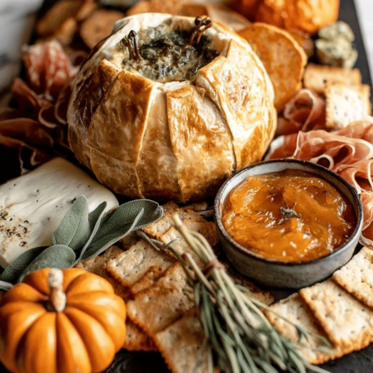 Brie Pumpkin with Spiced Maple Pumpkin Butter