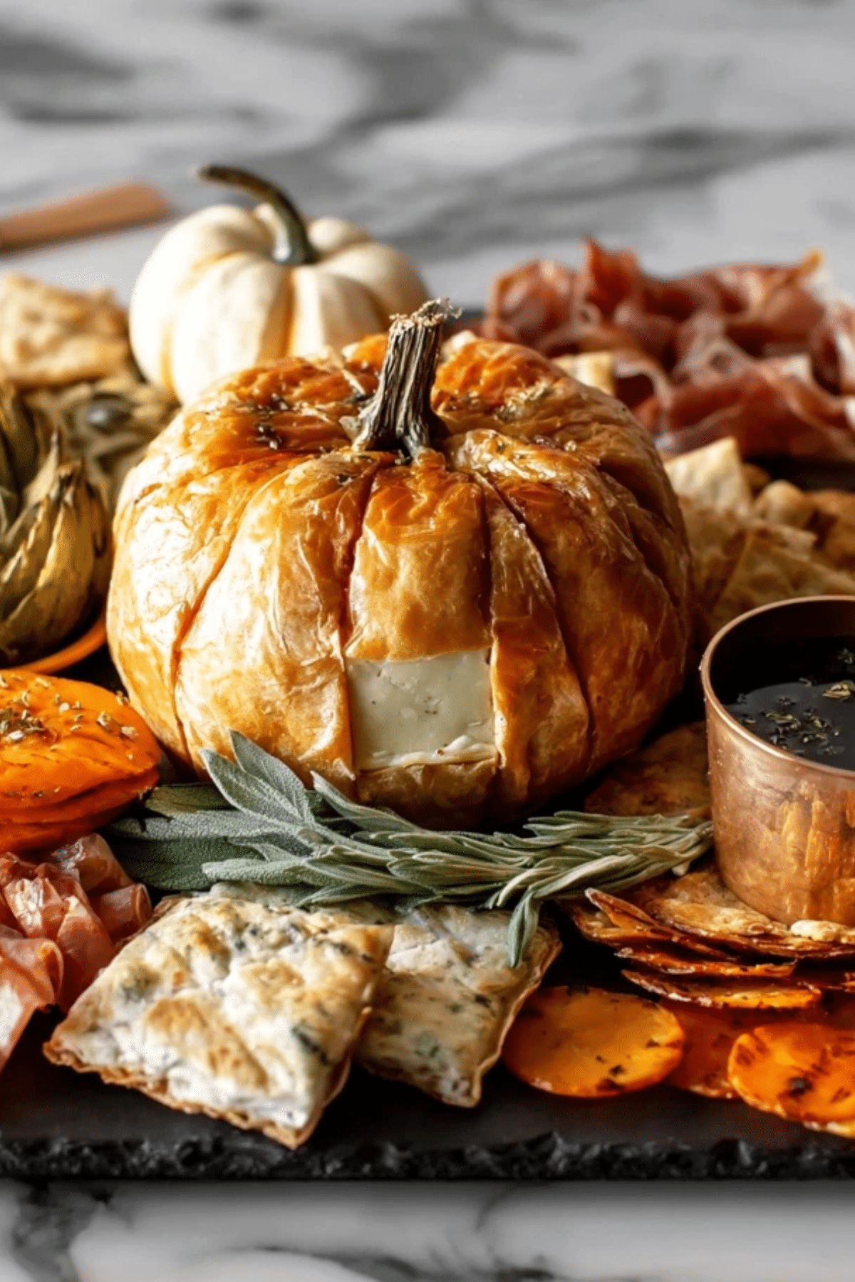 Brie Pumpkin with Spiced Maple Pumpkin Butter