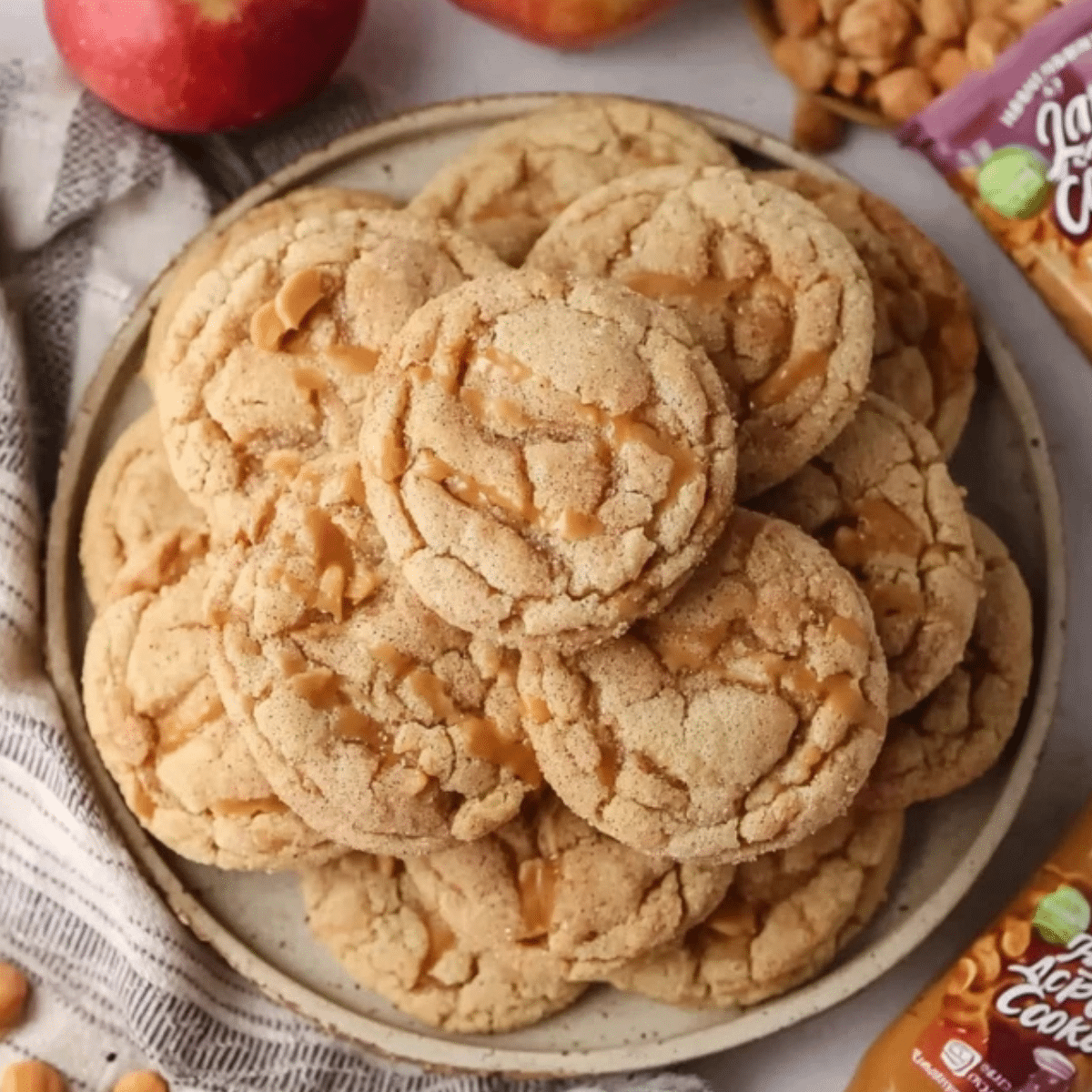 Caramel Apple Cider Cookies
