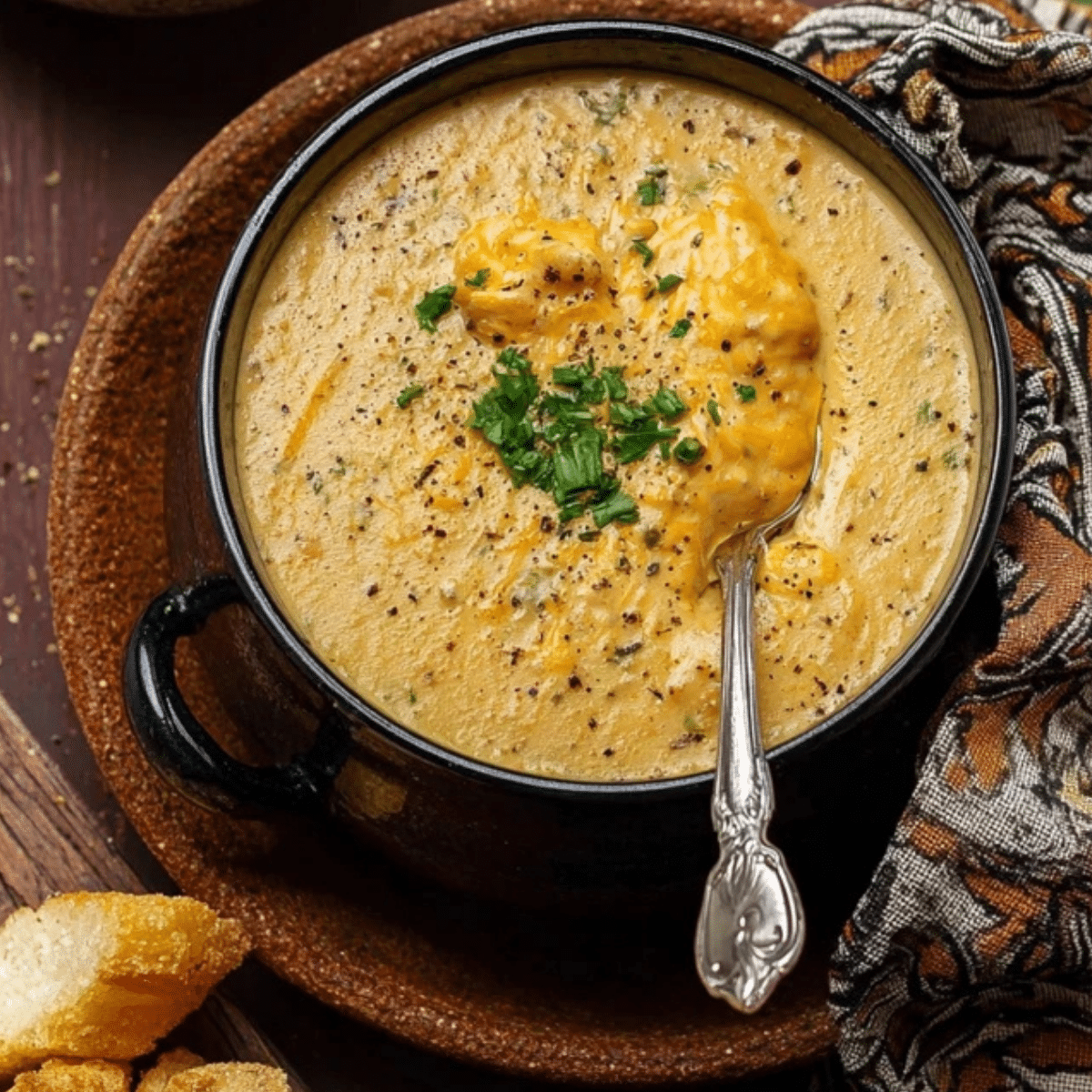 Cheddar Garlic Herb Potato Soup