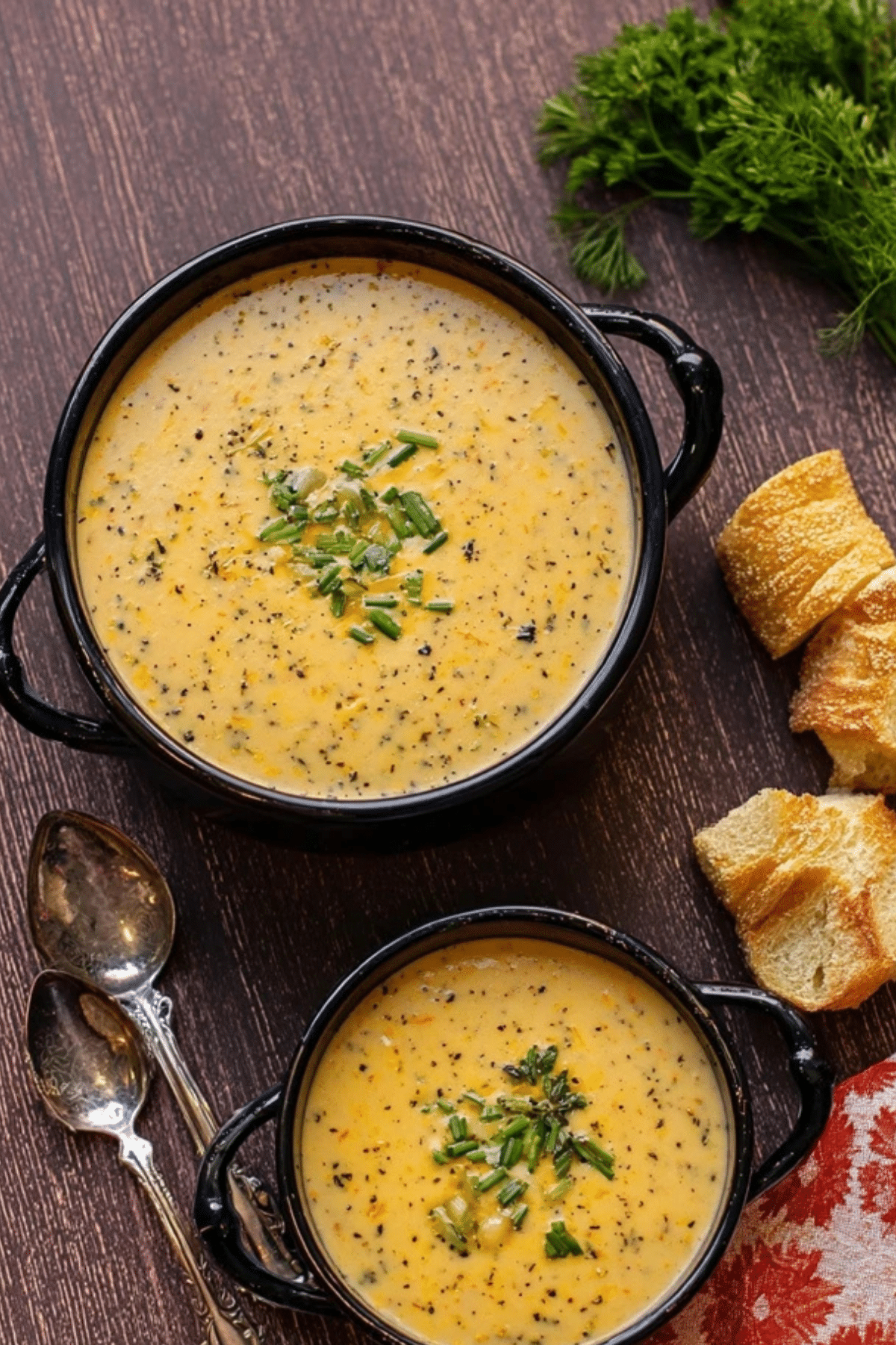 Cheddar Garlic Herb Potato Soup