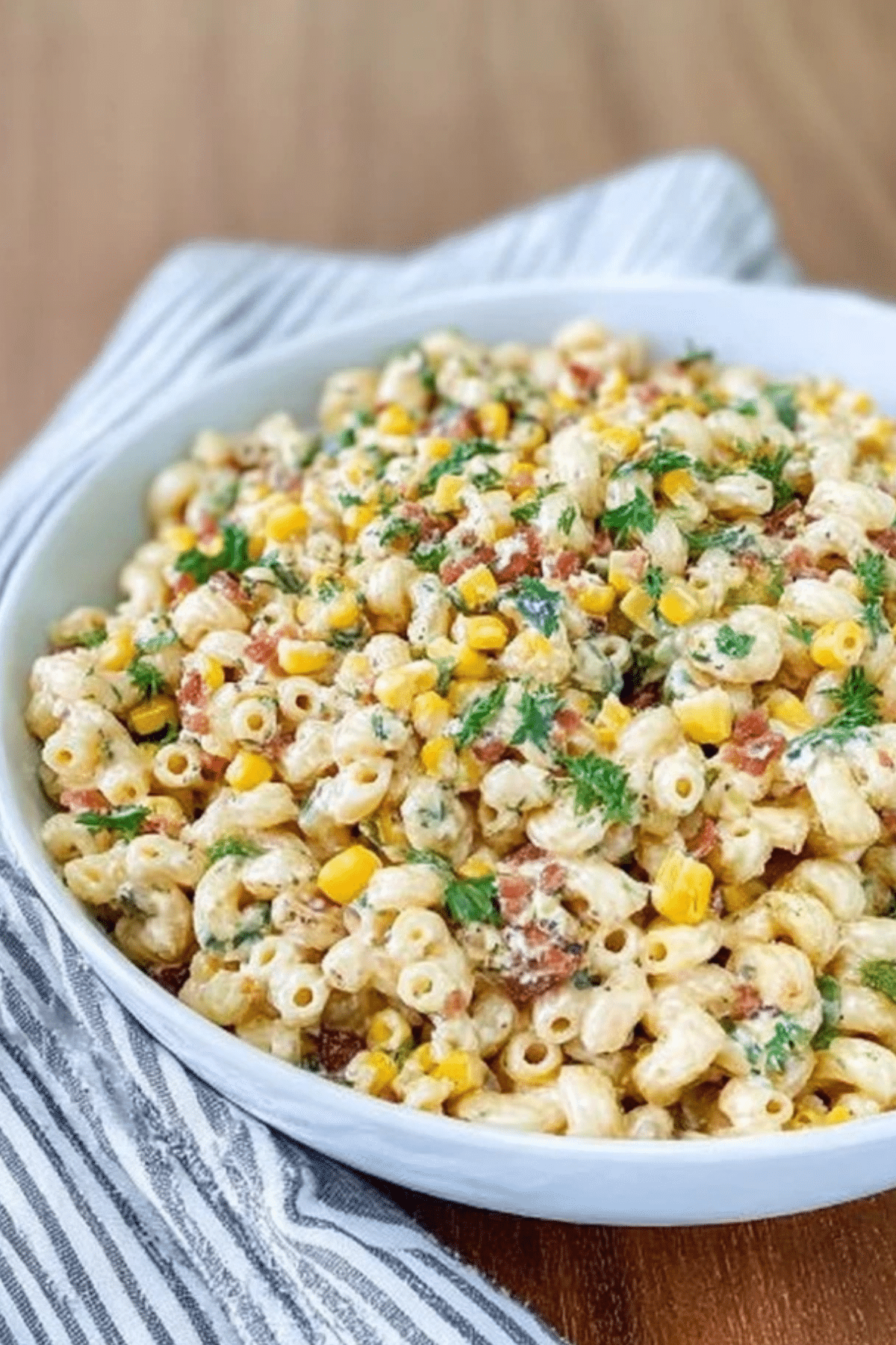 Crack Corn Pasta Salad with Bacon