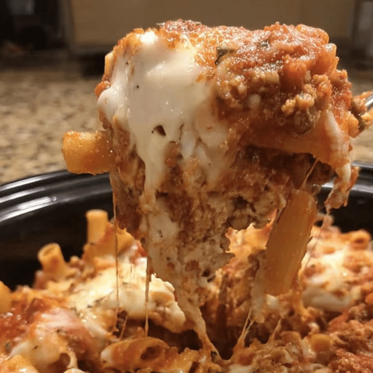 Crock Pot Baked Ziti