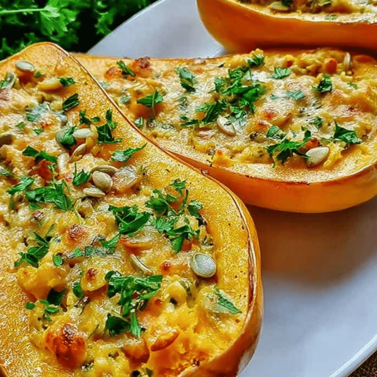 Double Stuffed Butternut Squash
