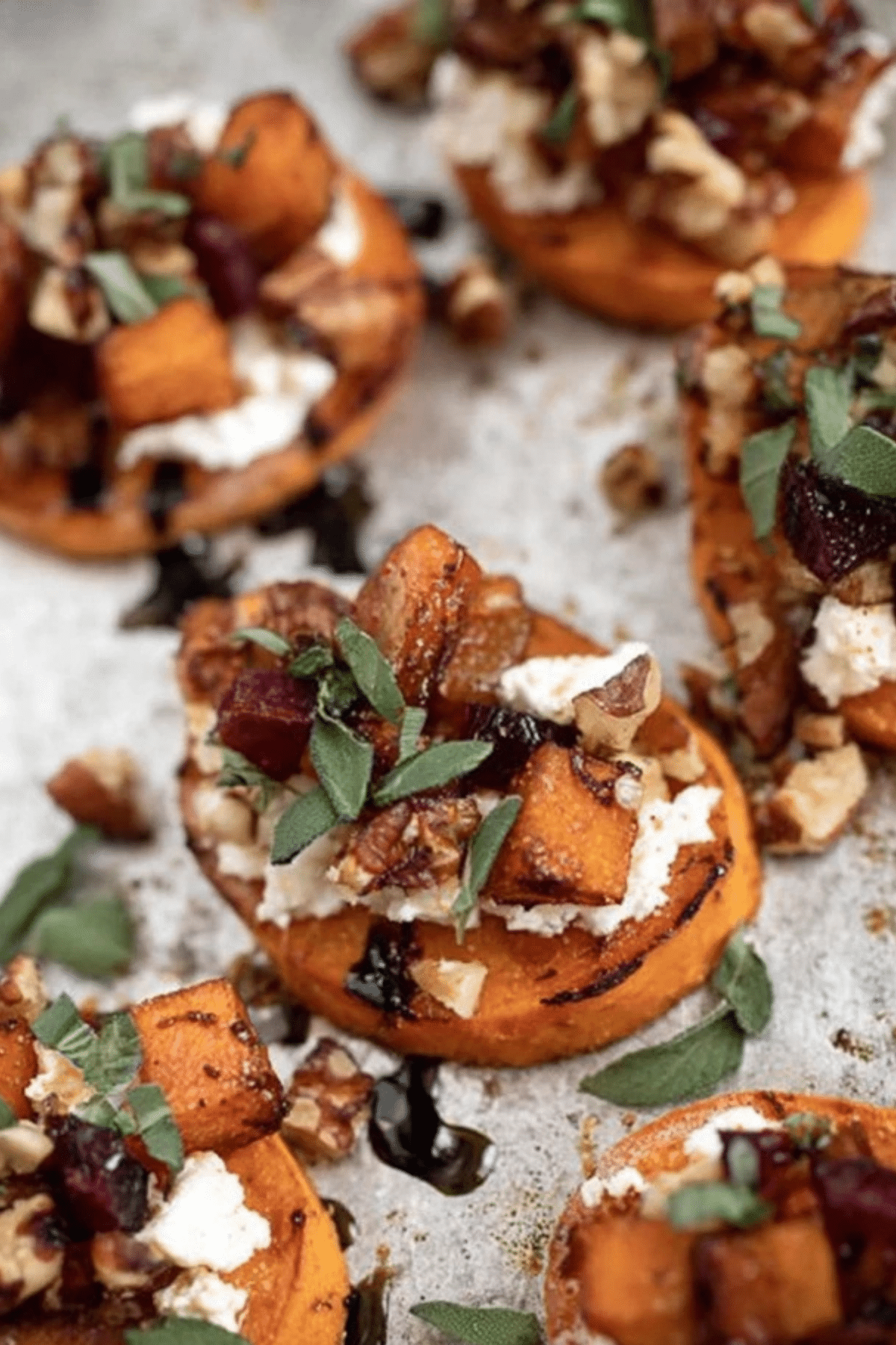 Fall Bruschetta On Sweet Potato Crostini