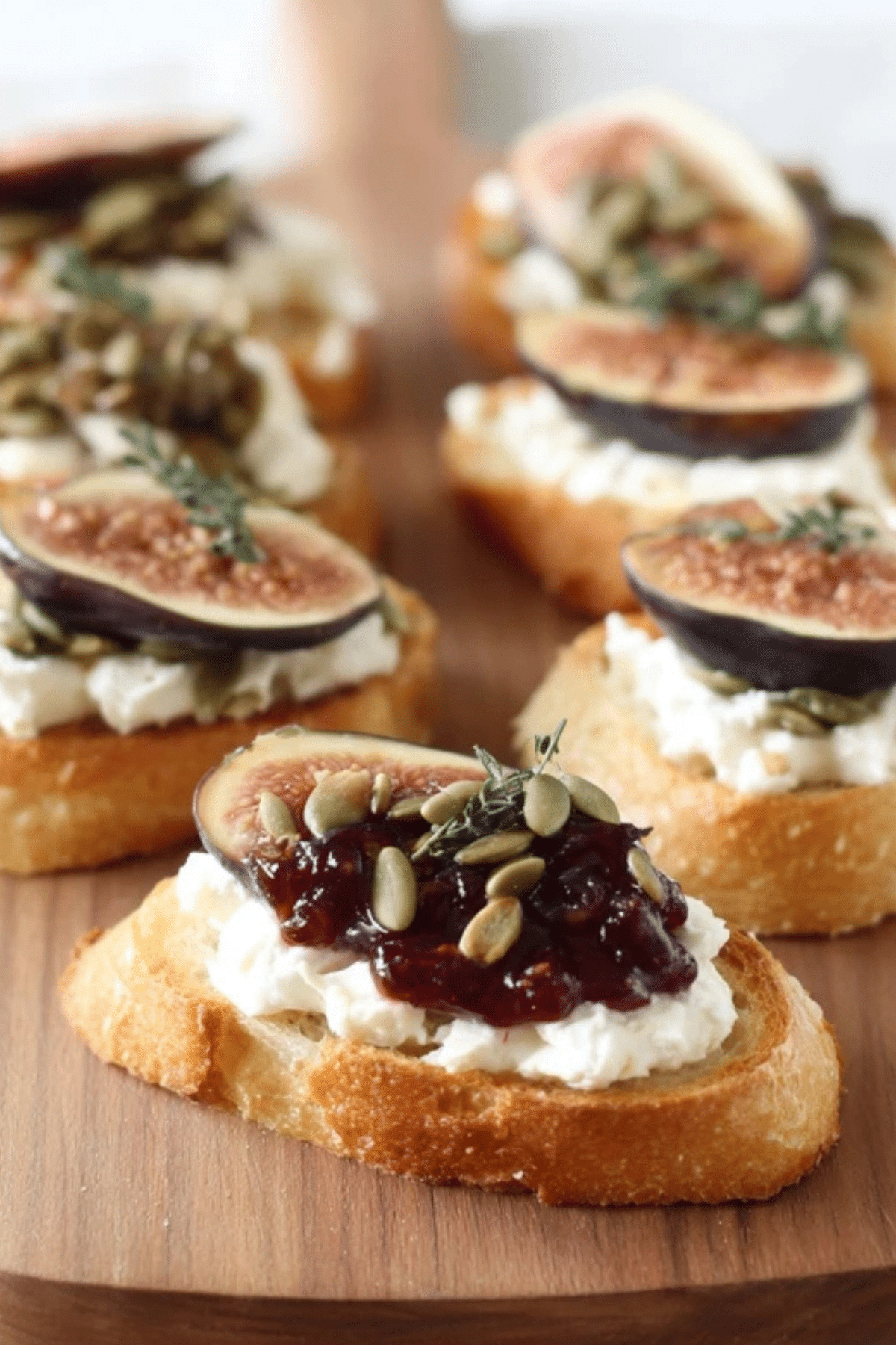 Fig and Pumpkin Seed Bruschetta
