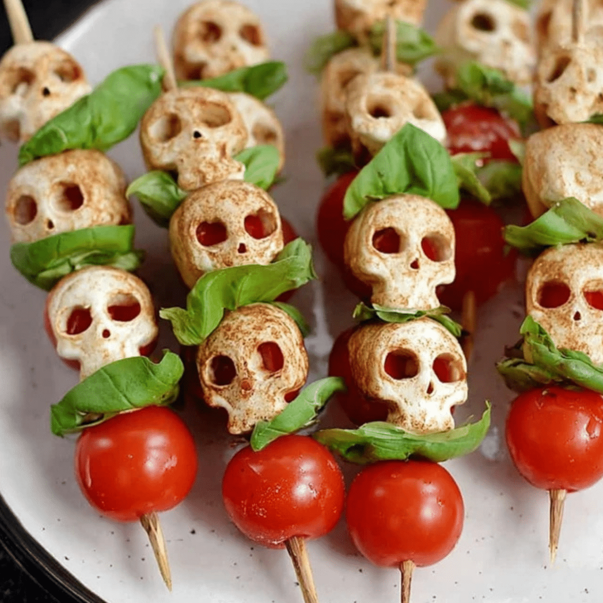 Halloween Caprese Salad Skewers