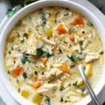Lemon Chicken Orzo Soup
