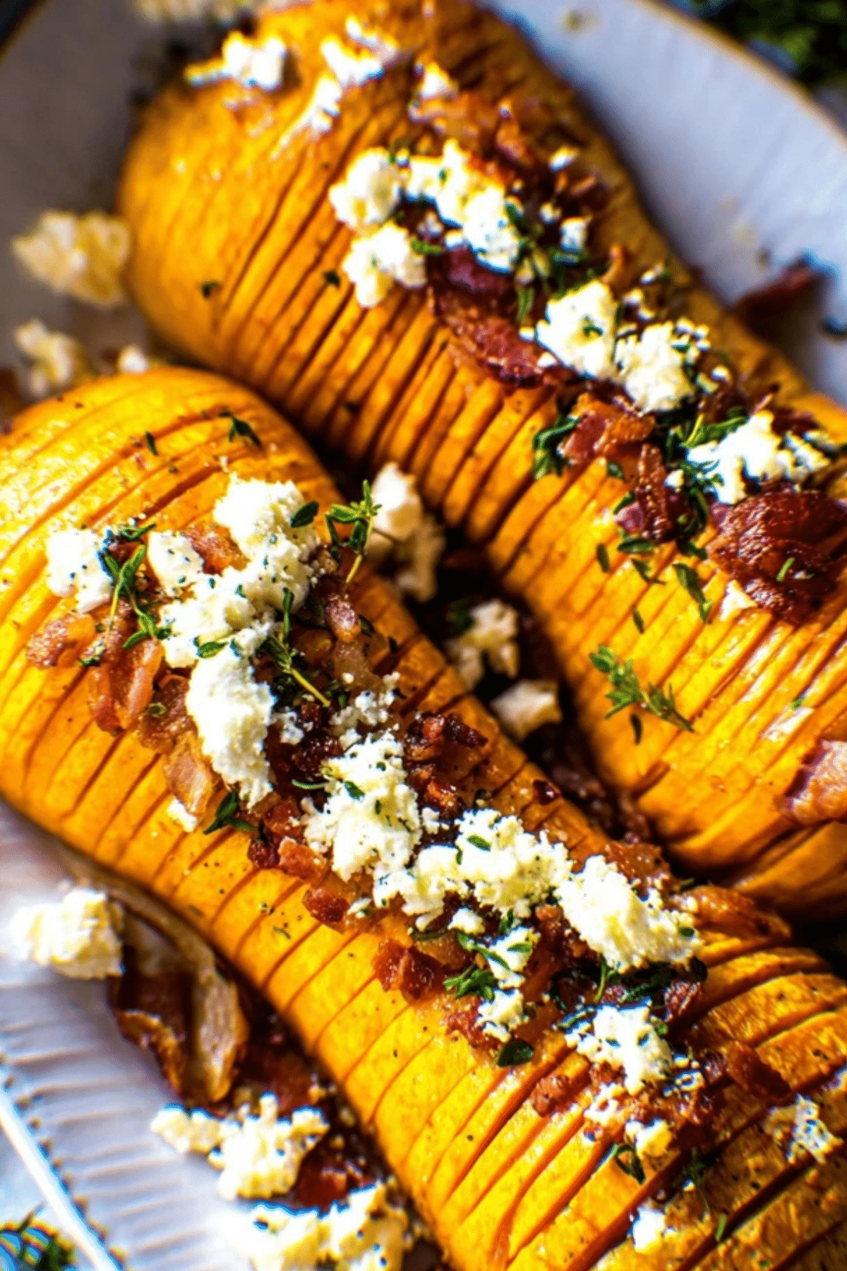 Loaded Hasselback Butternut Squash