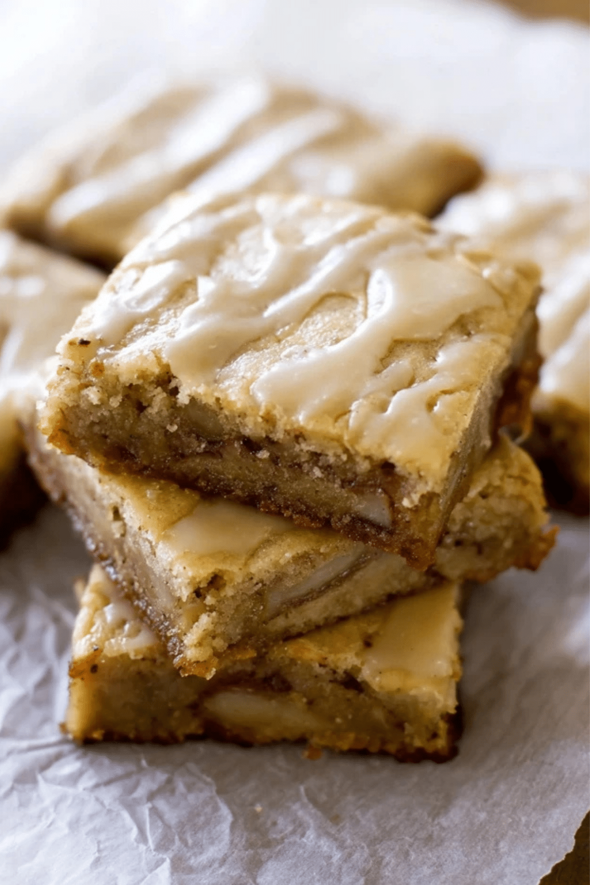Maple Glazed Apple Blondies