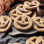Milk Chocolate Stuffed Jack-O’-Lantern Cookies