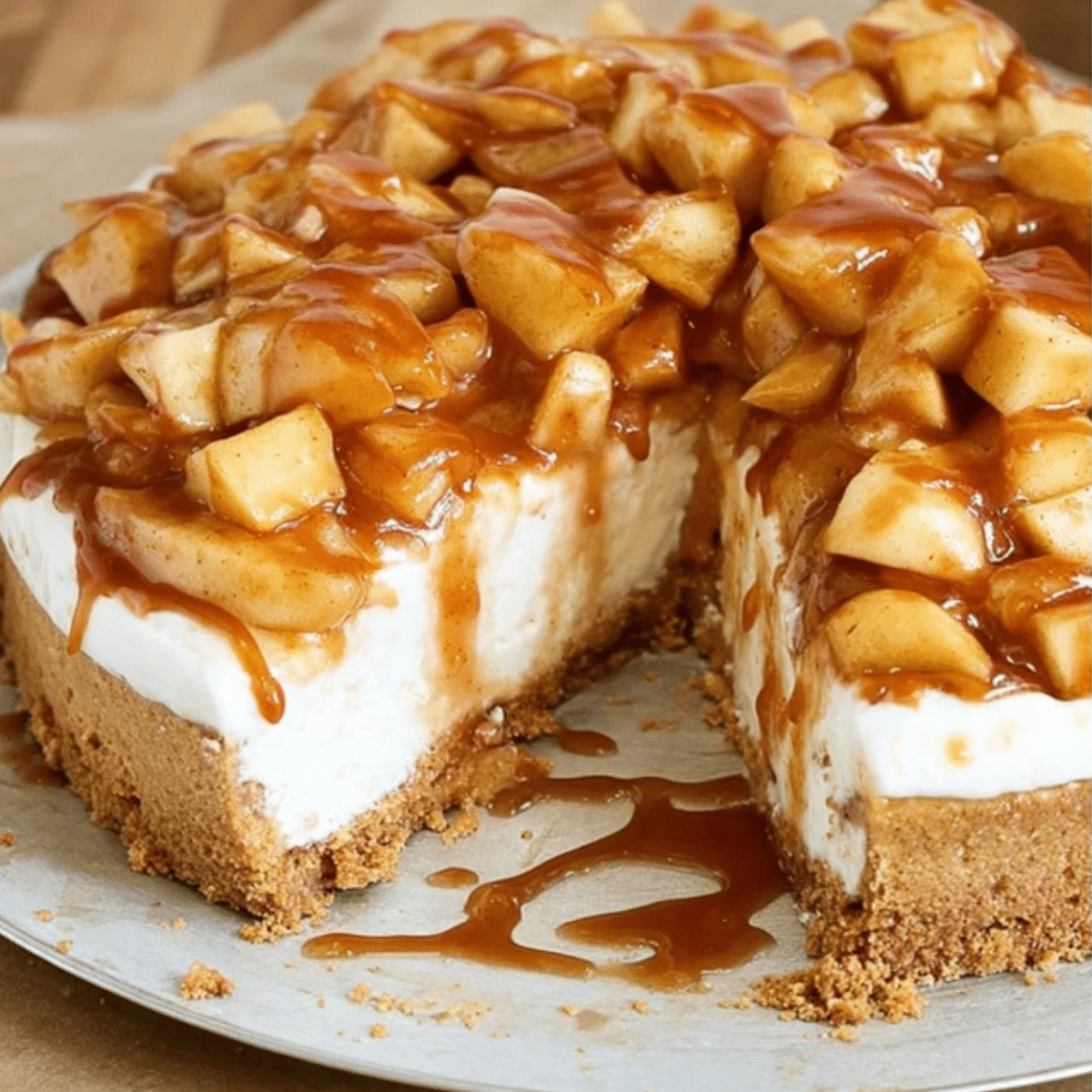 No-Bake Apple Pie Cheesecake