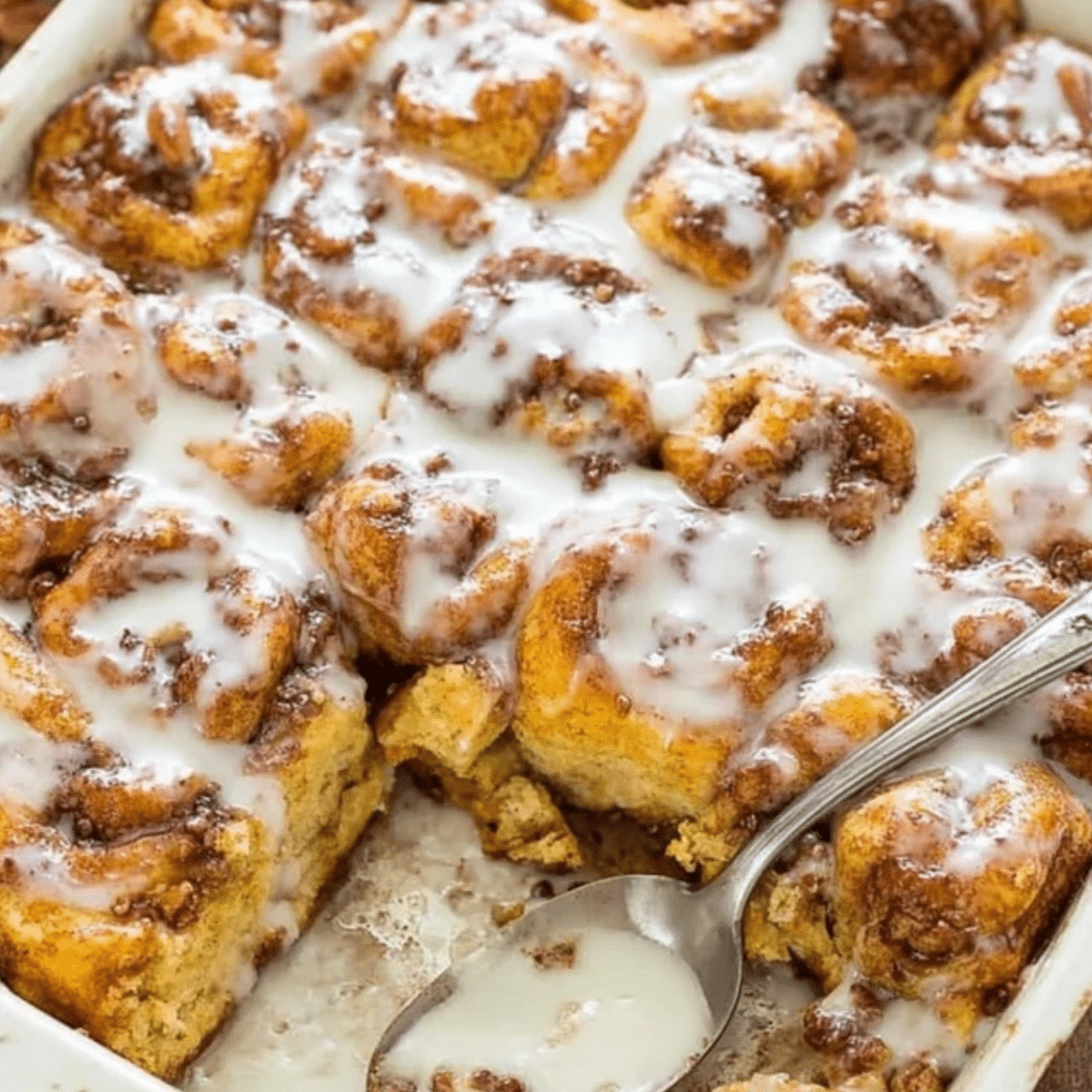 Pumpkin Cinnamon Roll Bake