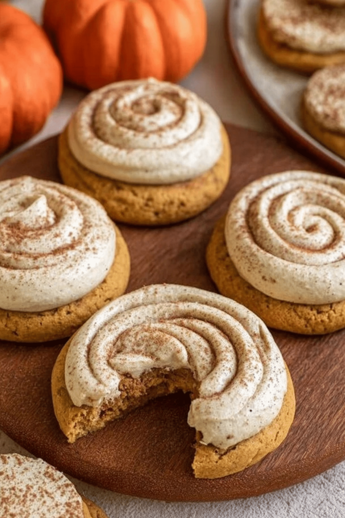 Pumpkin Cookies with Cinnamon Frosting