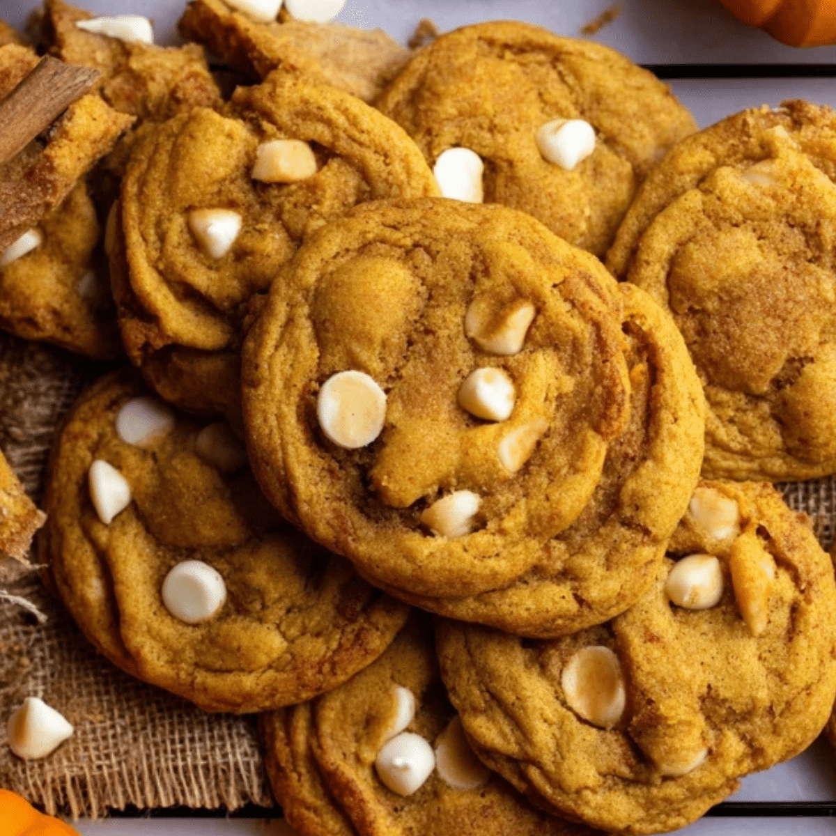 Pumpkin White Chocolate Chip Cookies