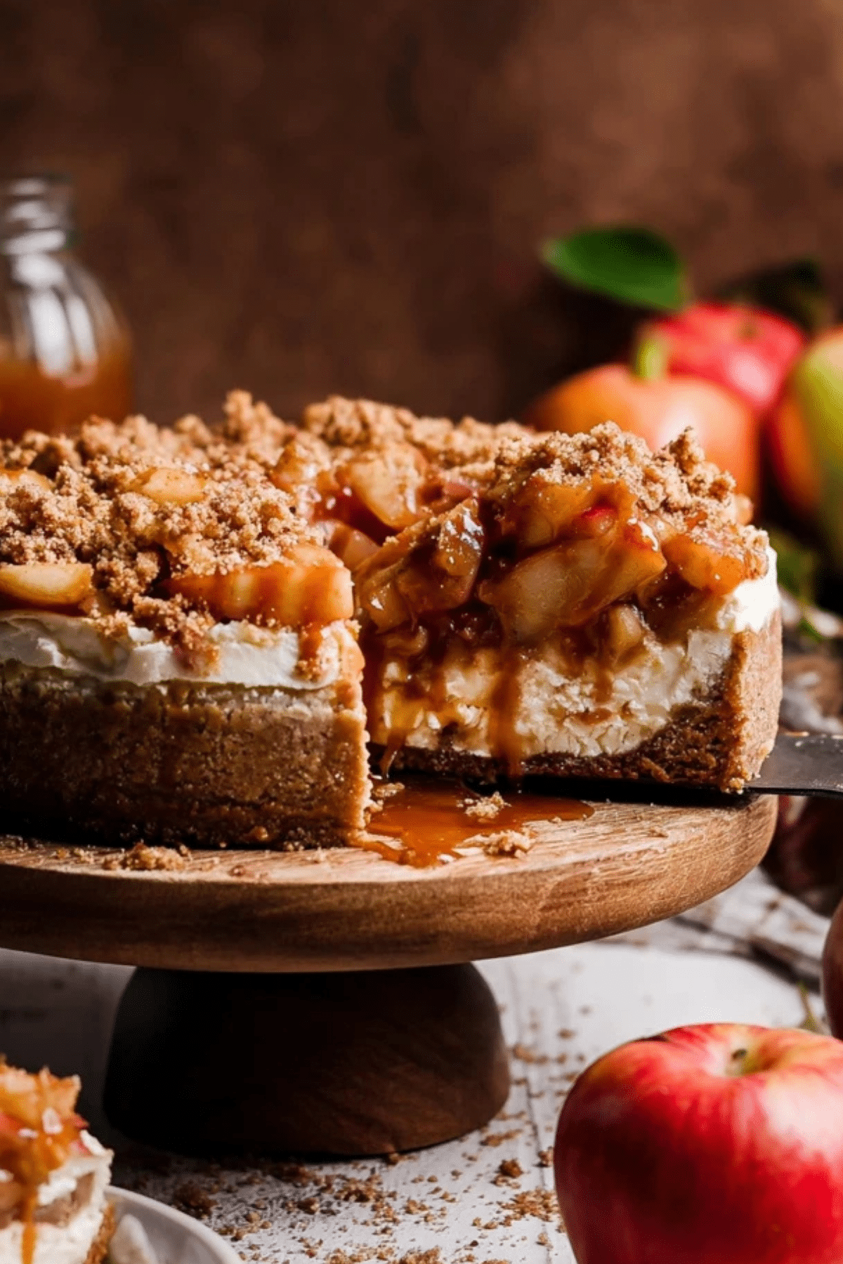 Salted Caramel Apple Pie Cheesecake
