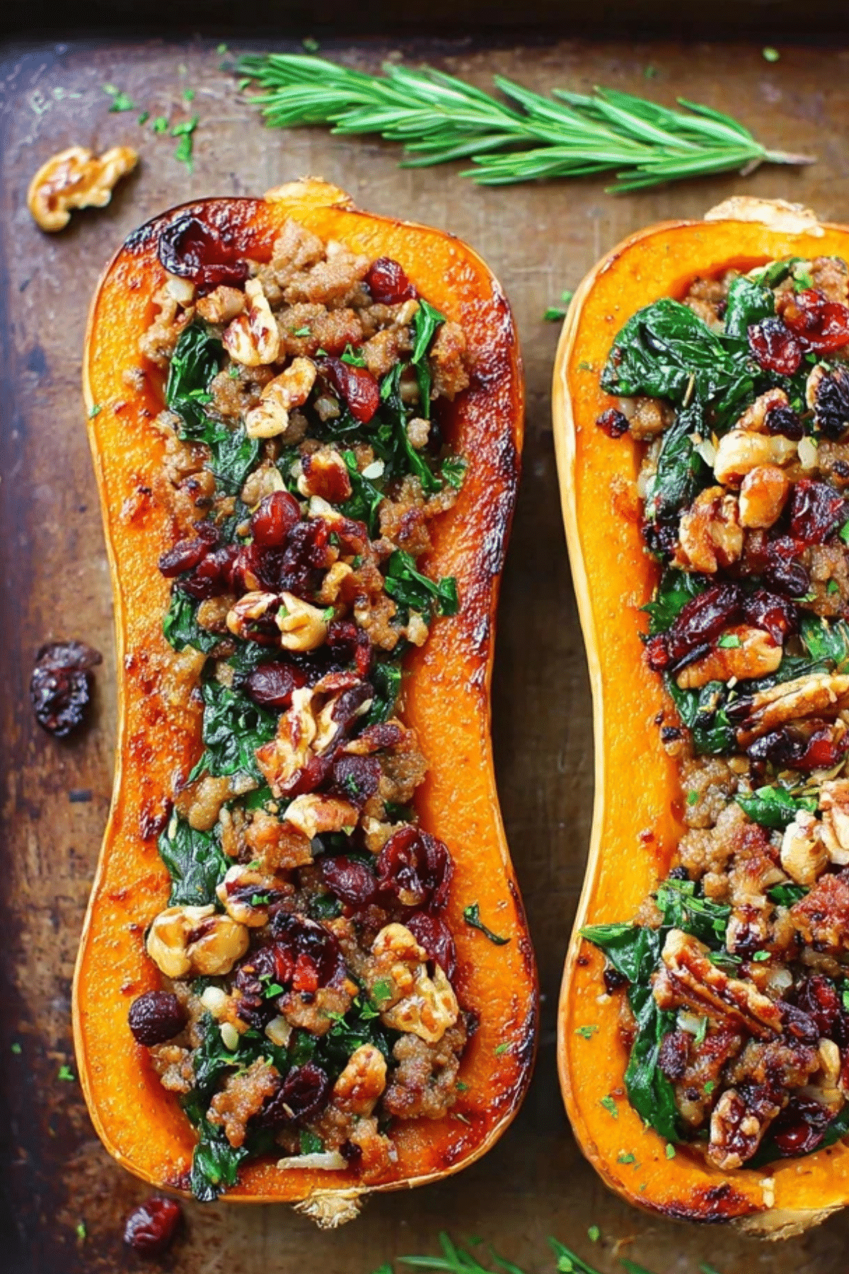 Sausage Stuffed Butternut Squash