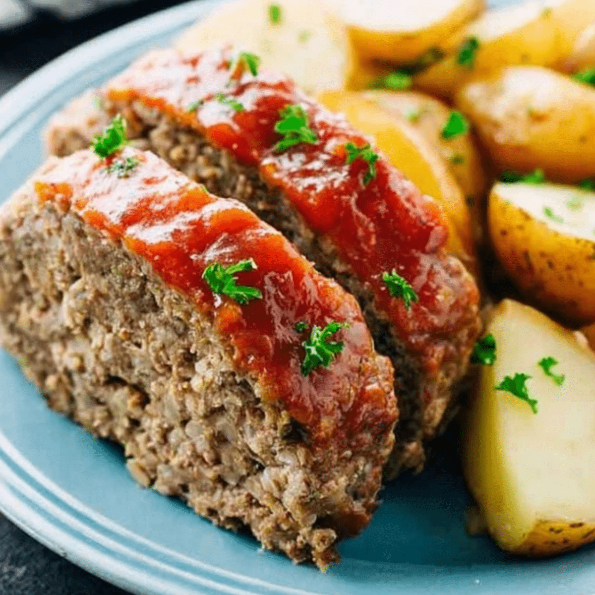 Slow Cooker Meatloaf and Potatoes