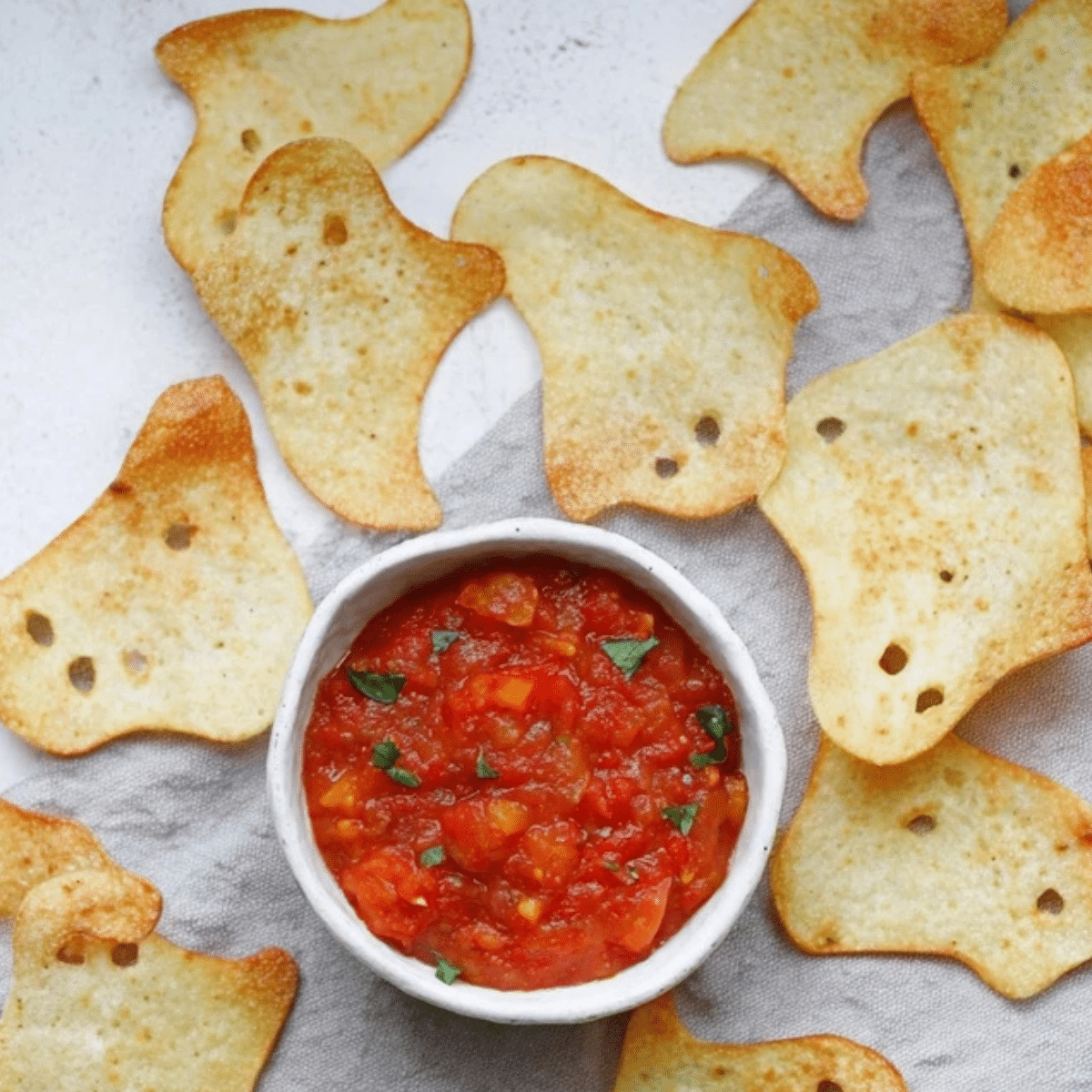 Spooky Baked Halloween Chips