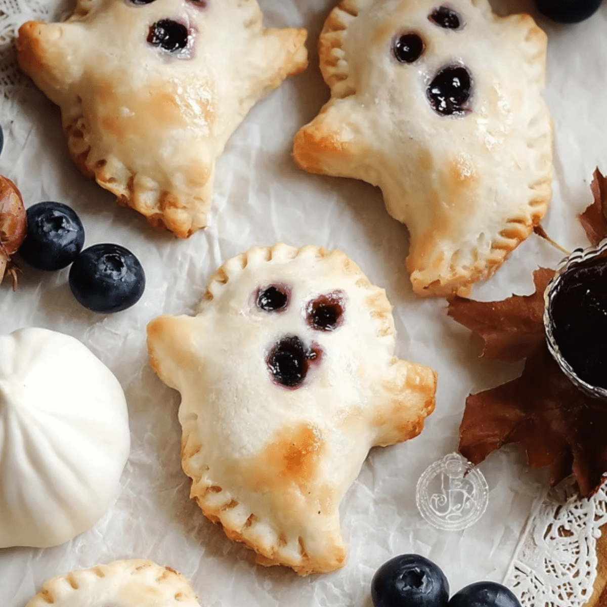 Vegan Blueberry Ghost Hand Pies