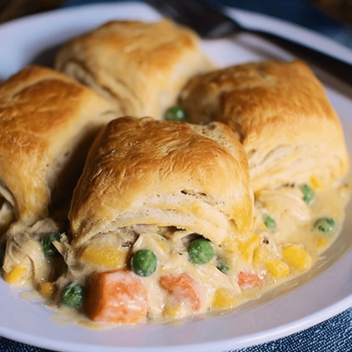 Chicken Pot Pie with Biscuits
