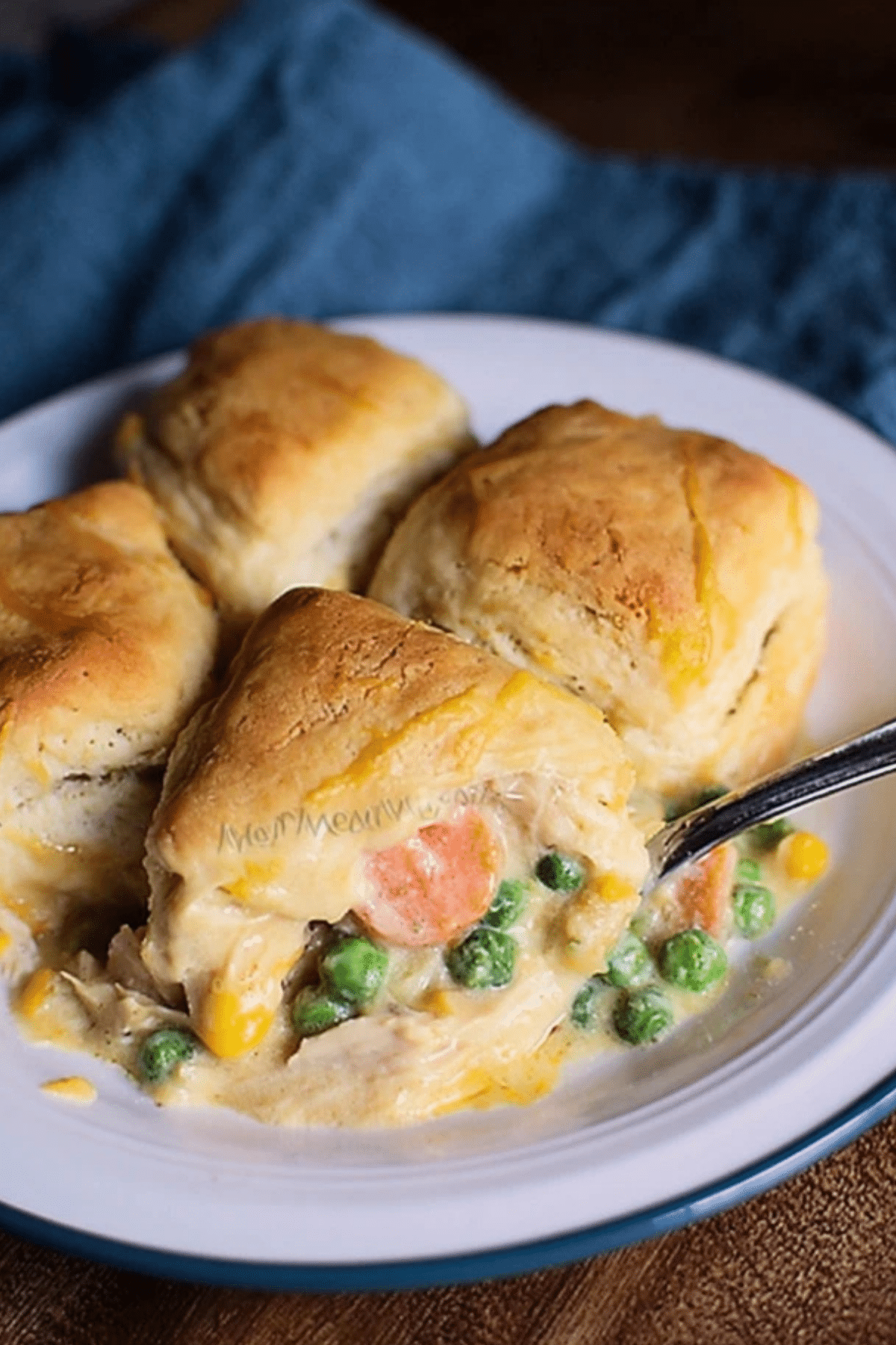 Chicken Pot Pie with Biscuits