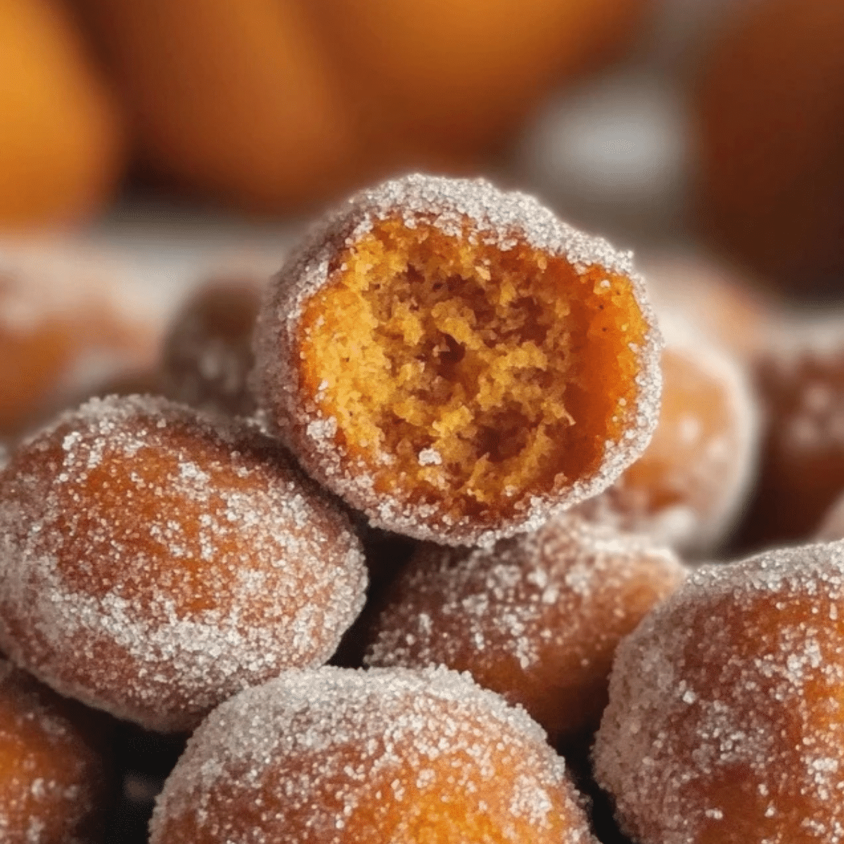 Cinnamon Sugar Pumpkin Donut Holes