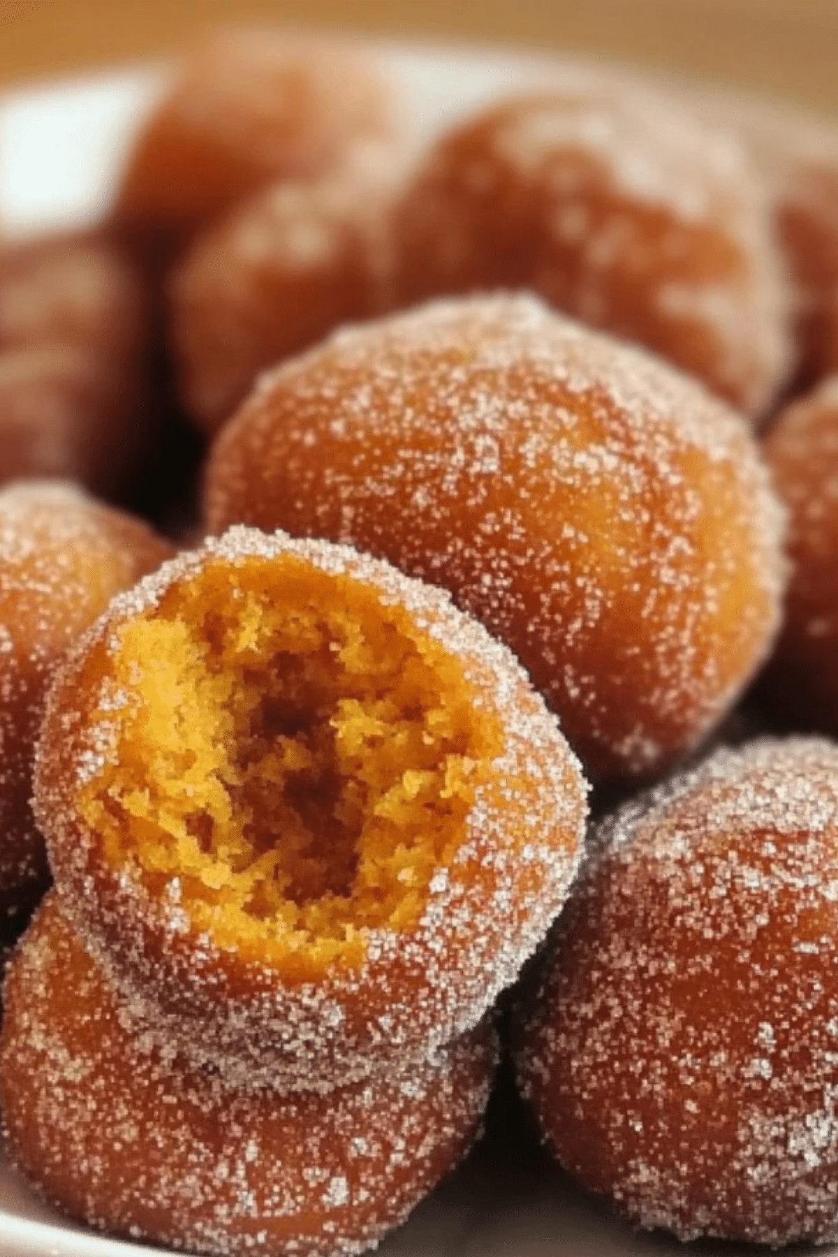 Cinnamon Sugar Pumpkin Donut Holes