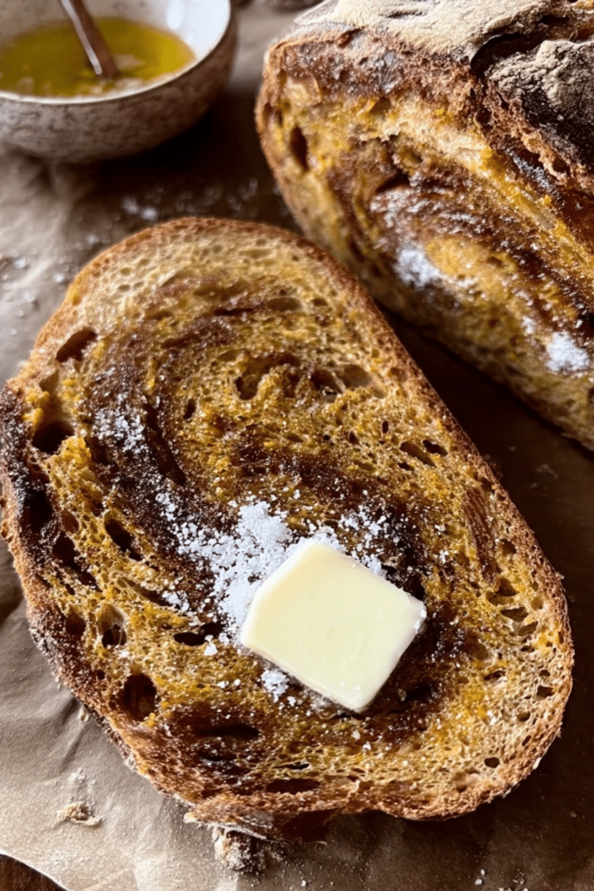 Cinnamon Swirl Pumpkin Sourdough Bread
