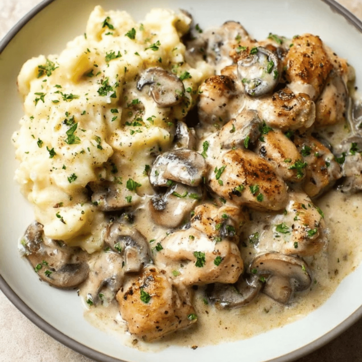 Creamy Chicken Stroganoff