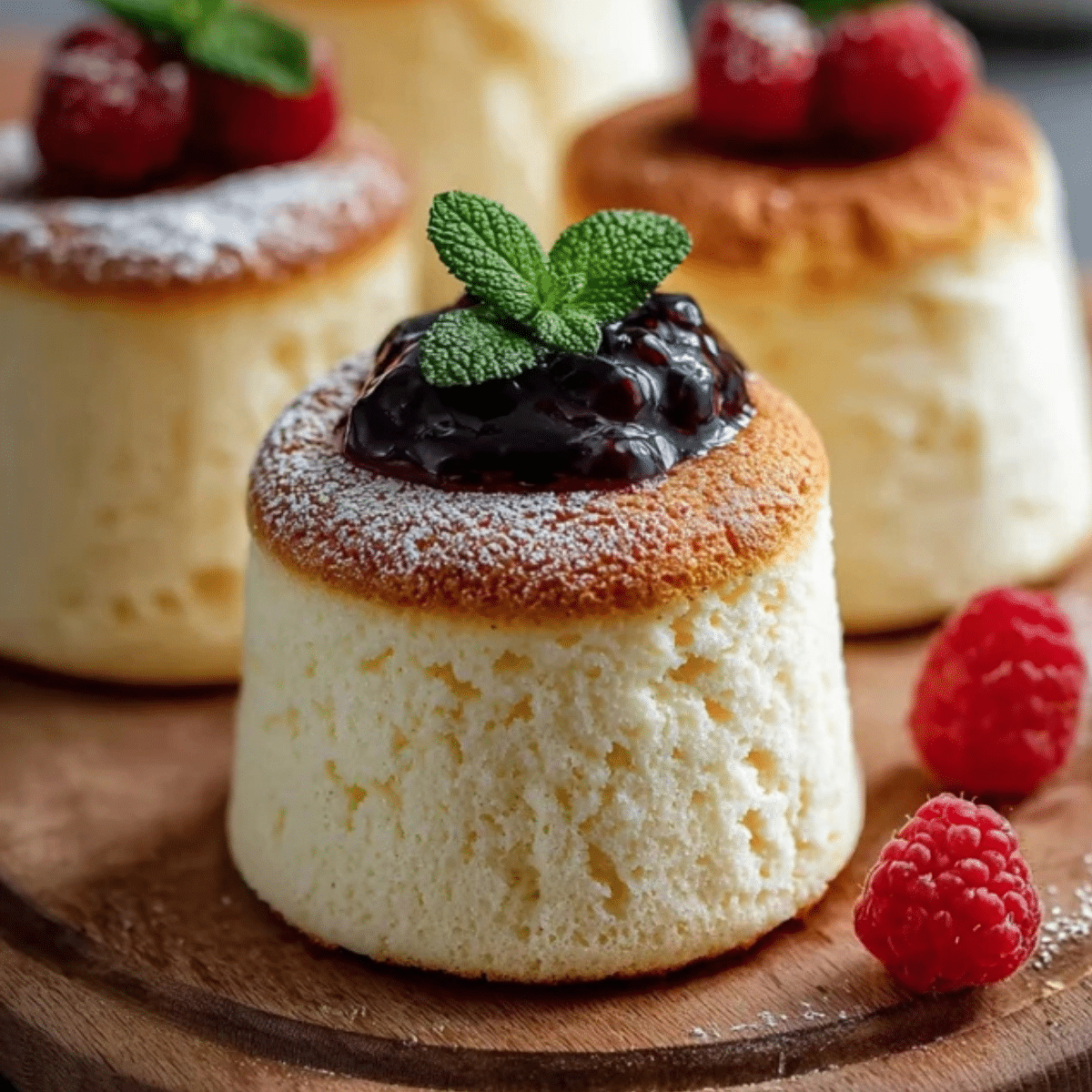 Fluffy Japanese Cotton Cheesecake Cupcakes