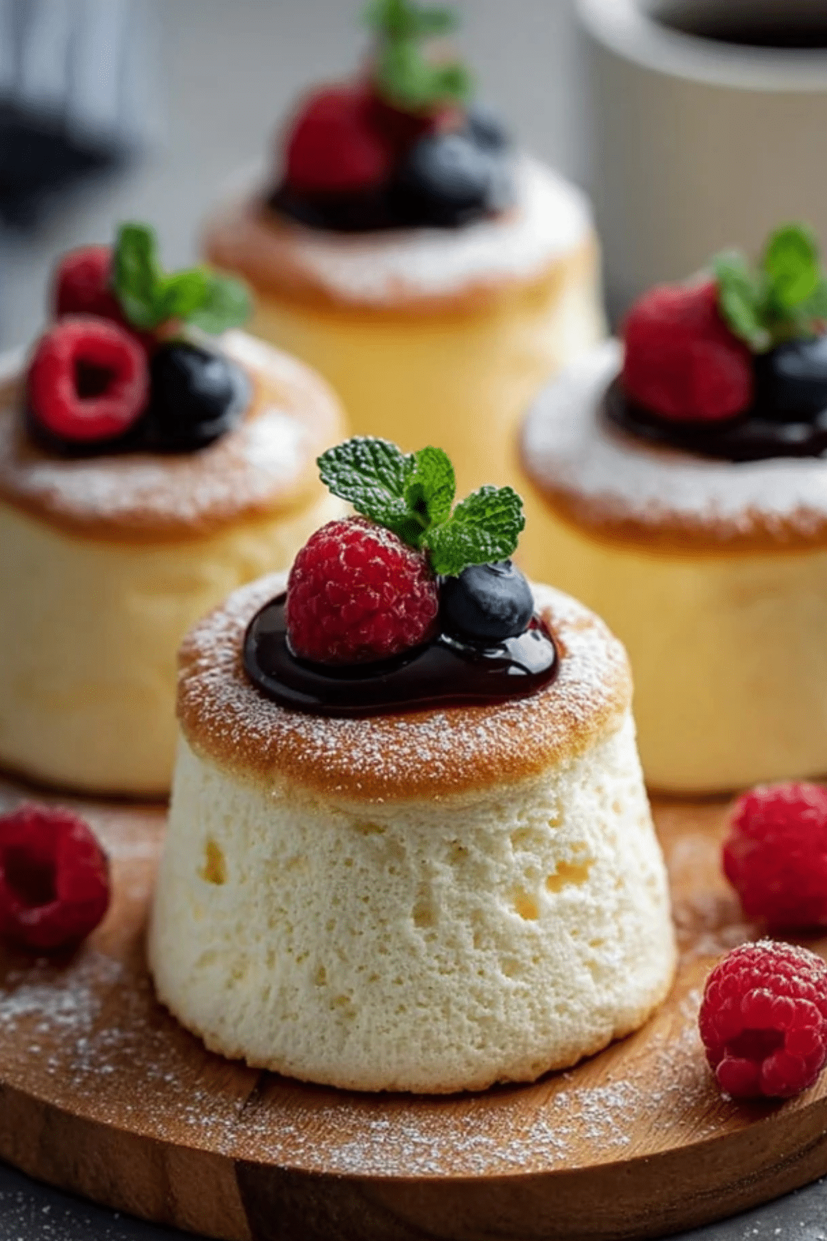 Fluffy Japanese Cotton Cheesecake Cupcakes