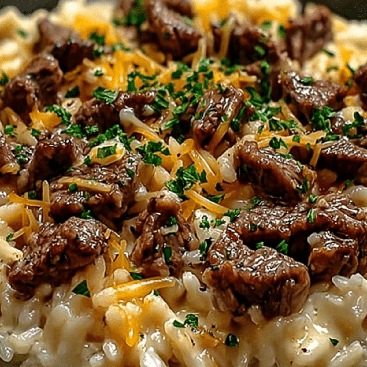 Garlic Butter Beef and Rice