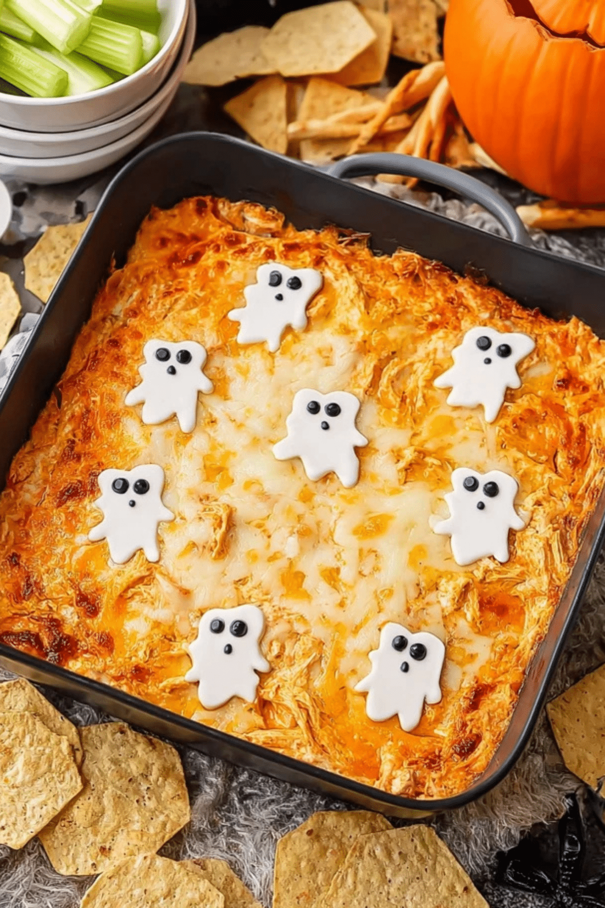 Halloween Buffalo Chicken Dip