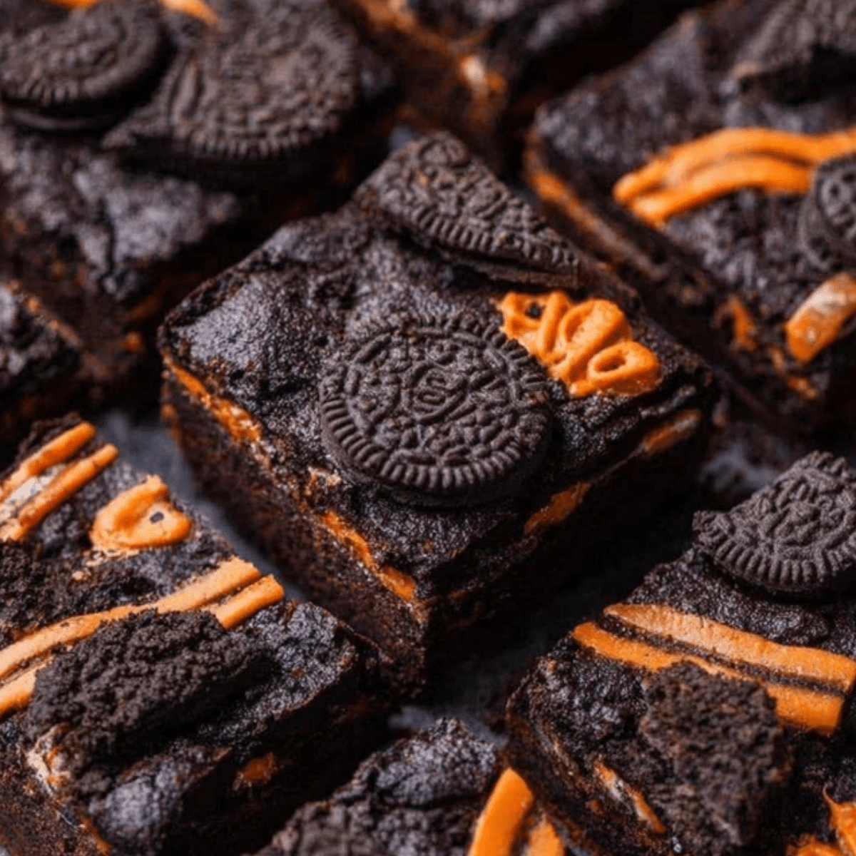 Halloween Oreo Brownies
