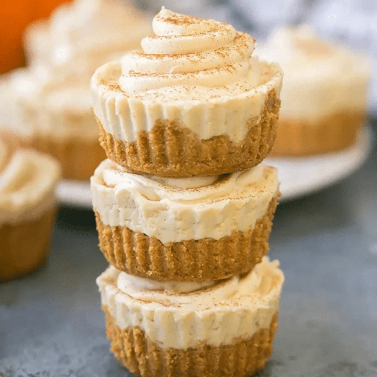 Healthy Pumpkin Cheesecakes