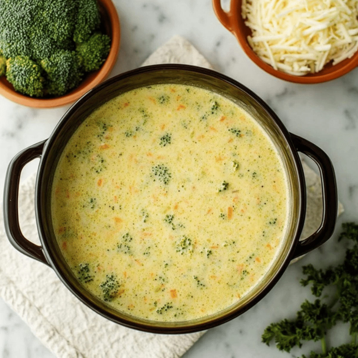 High Protein Broccoli Cheddar Soup