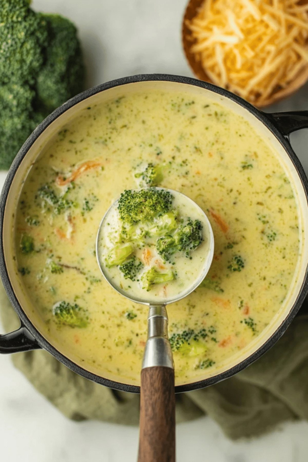 High Protein Broccoli Cheddar Soup