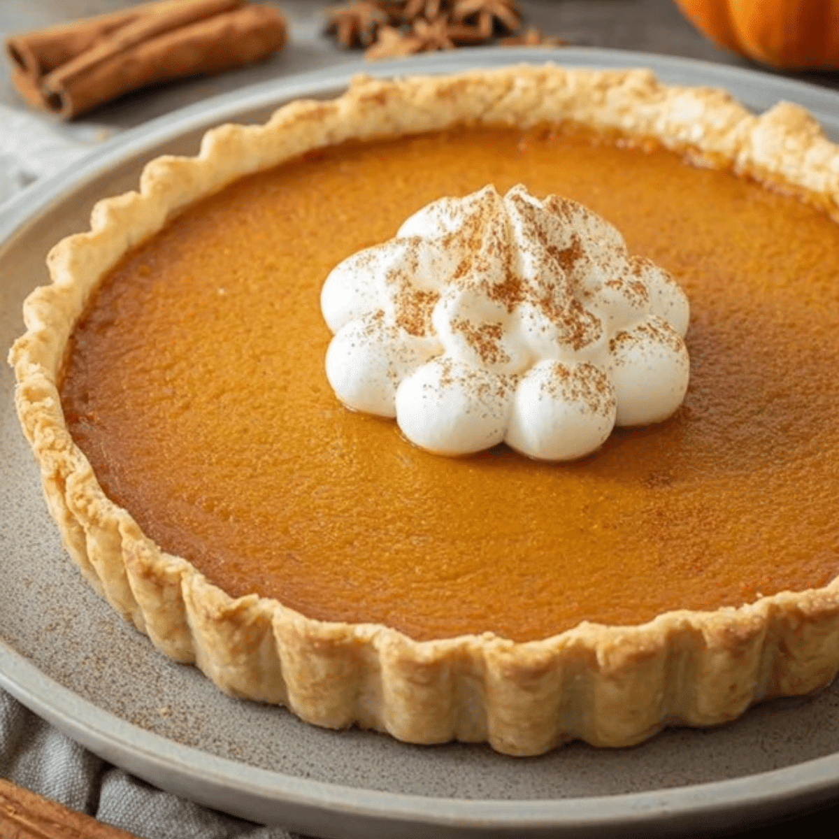 Homemade Fresh Pumpkin Pie