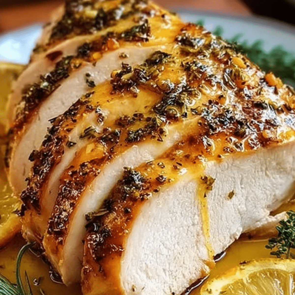Lemon Garlic Roasted Turkey Breast